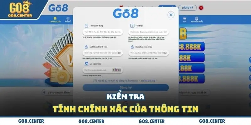 Kiểm tra tính chính xác của thông tin